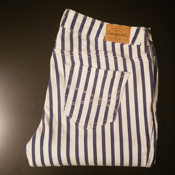 ⚓Aeropostale "Ashley Ultra Skinny" Striped Jean - Picture 4 of 4